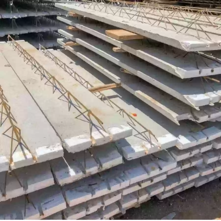 Laje pré-moldada instalada em obra no Rio de Janeiro