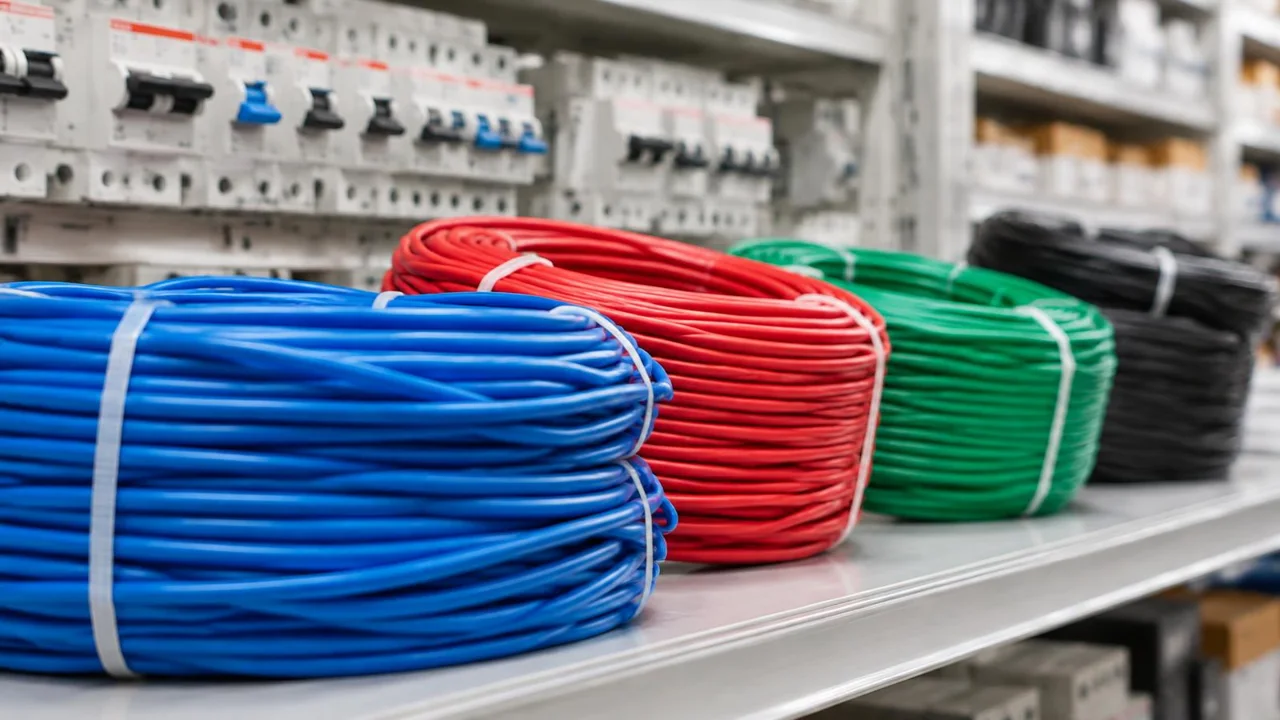 Rolos de fio flexível para material elétrico na Riomaia